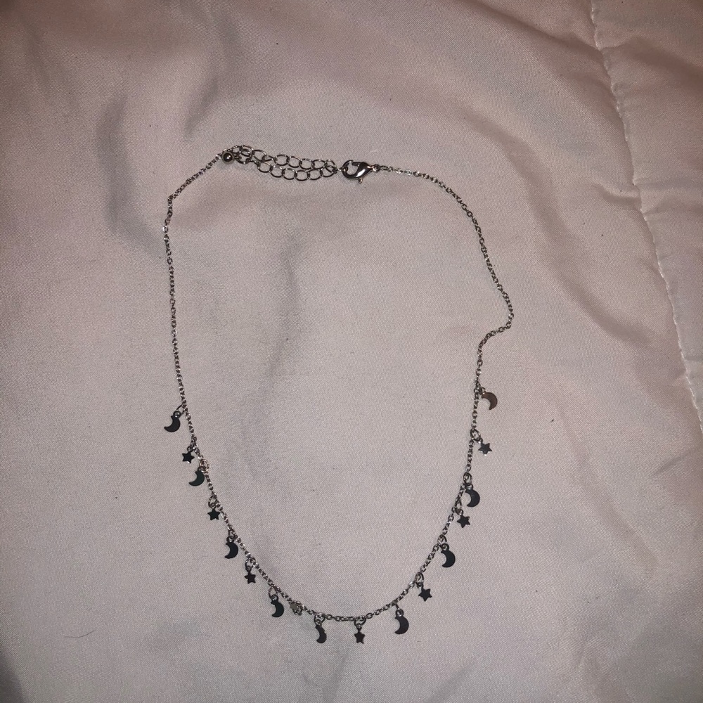 Star and moon choker/ necklace